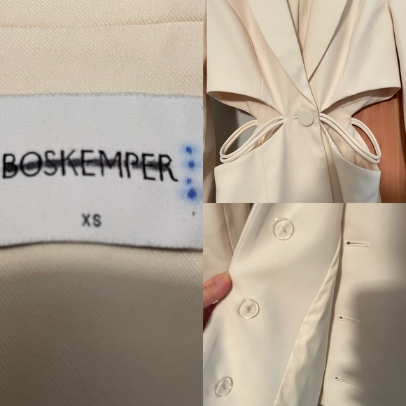 BOSKEMPER BEA BLAZER DRESS MINI in ecru/beige XS - Picture 17 of 17